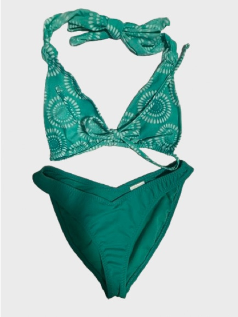 wild fable Teal Green Patterned Triangle Bikini